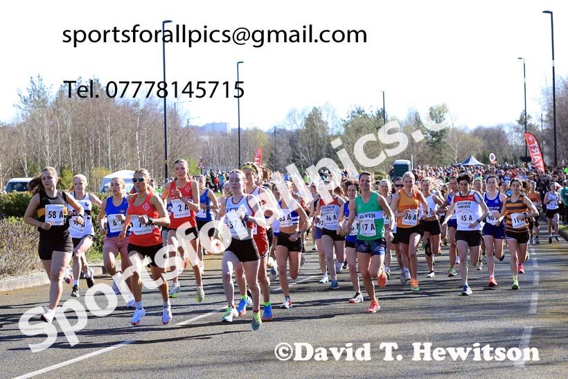Senior womens 2024 Elswick Harriers Good Friday Relays, Newburn, Newcastle Upon Tyne  Photo: David T. Hewitson/Sports for All Pics